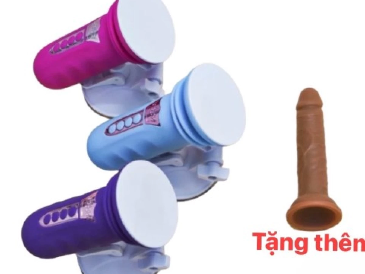 Đế gắn dương vật có đế rung thụt pin sạc (Tặng dương)